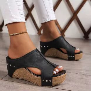 Casual Platform Fashion Open Shallow Rubber Sandals