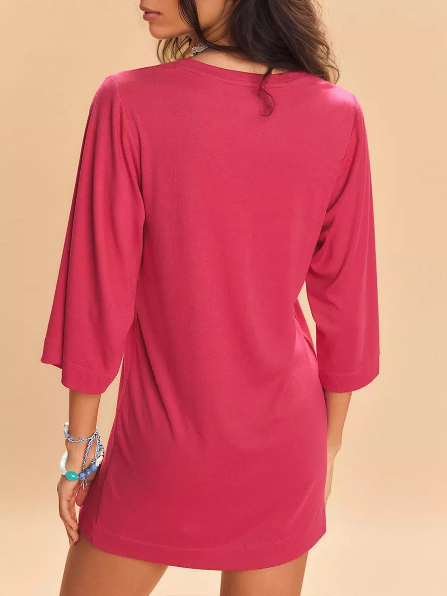 Casual Polyester Relaxed Fit Oversized Mini Dress Street Wear - Image 10