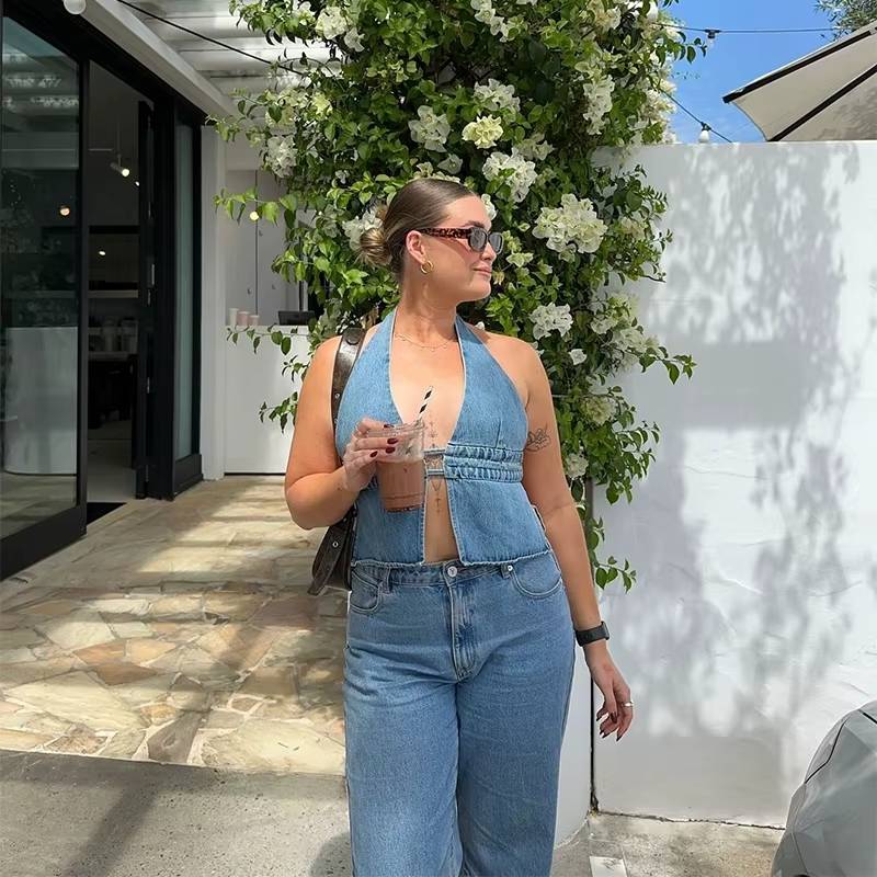 Casual Pullover Empire Hollow Out Halter Sleeveless Mini Dress - Image 6