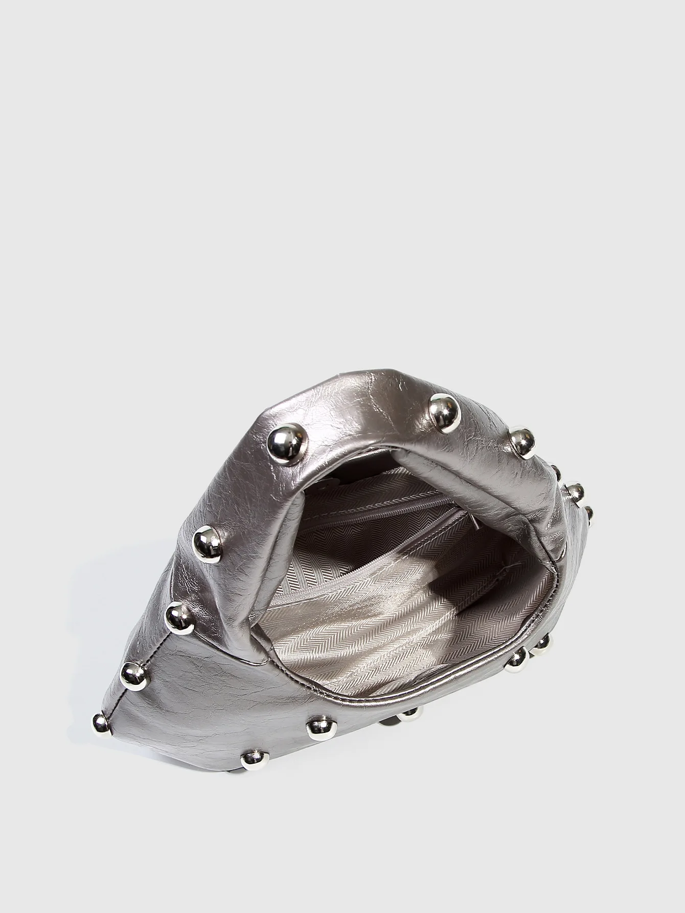 Casual Rivet Soft PU Leather Designer Hobos Half Moon Underarm Bags - Image 23