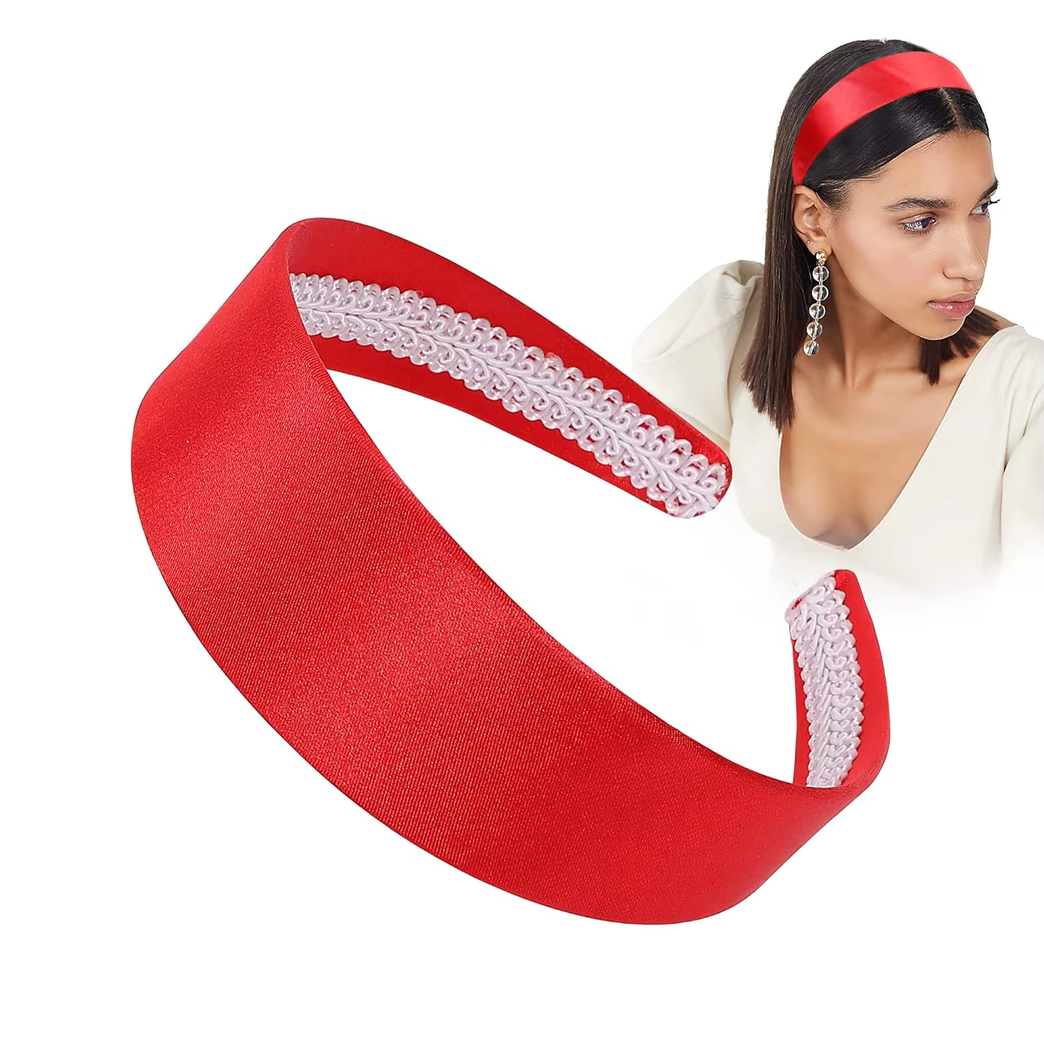 Casual Satin Large Thick Wide Sun Protection Headbands