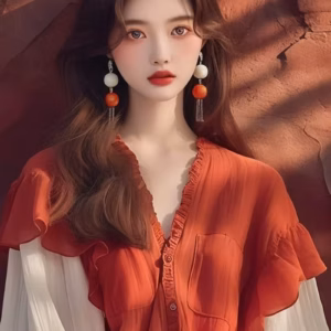 Casual Single Breasted Patchwork Long Sleeves Regular Fit Loose Shirts