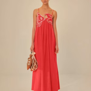 Casual Sleeveless Backless Street wear Spaghetti Strap Fish Top Maxi Dress