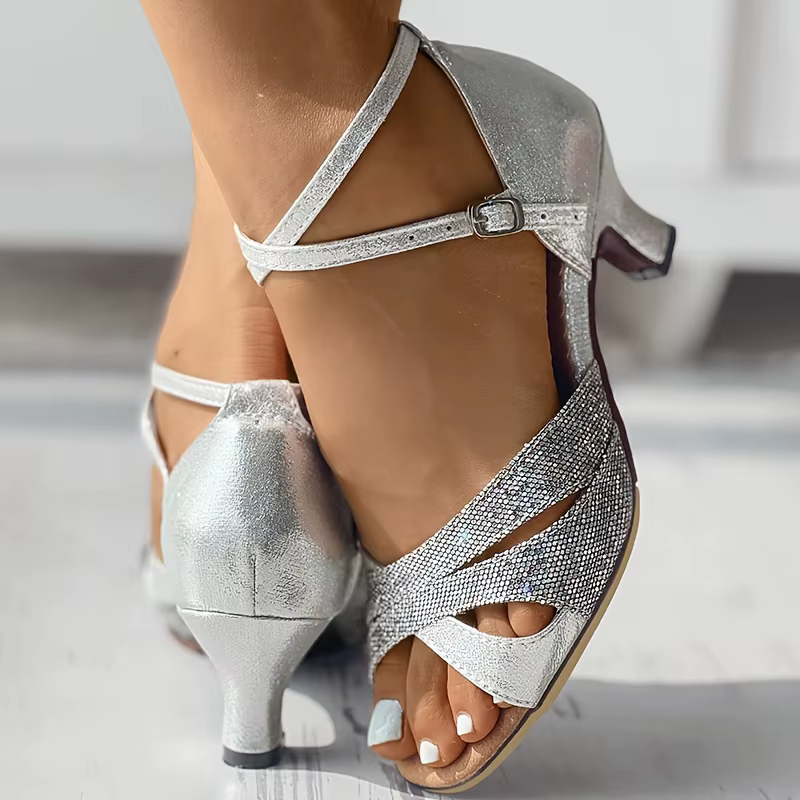 Casual Soft Bottom Shallow Square Heel Comfortable High Heel