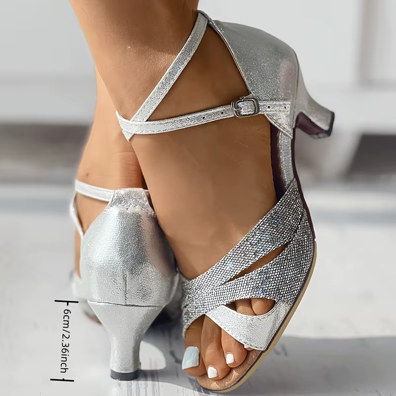 Casual Soft Bottom Shallow Square Heel Comfortable High Heel - Image 7