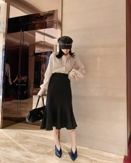 Casual Soft Leather Shallow Pointed Toe Thick Square Heel - Image 17