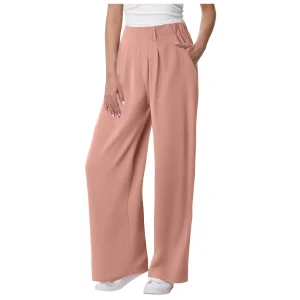 Casual Solid Color Pocket Straight Tube Loose Stretch Yoga Baggy Joggers