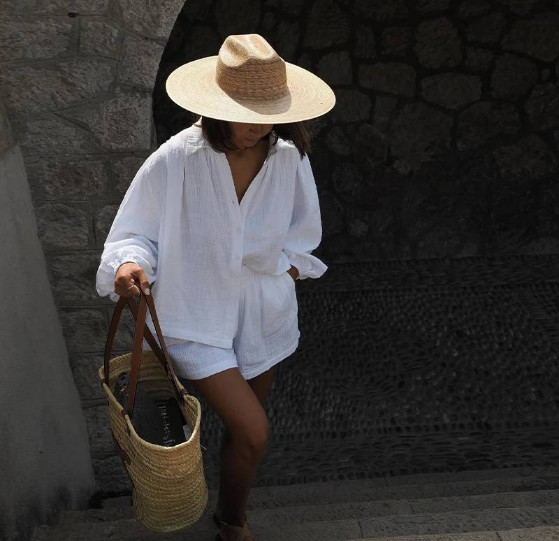 Casual Solid Lapel Button Shirt And Shorts Loose 2 Pieces Sets - Image 10