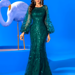 Casual Standard Long Sleeve Commonly Mermaid Skirt Lace Dress