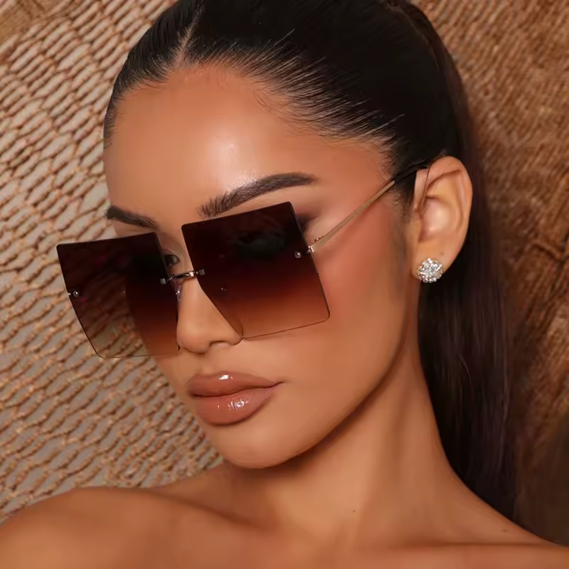 Classic Designer Eyewear Square Men Gradient Sun Glasses