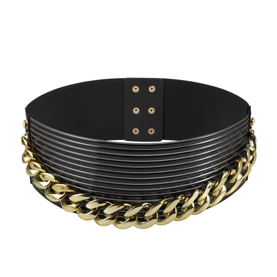 Corset Wide Waist Metal Buckle Waistband Decorative Party Dress Belt