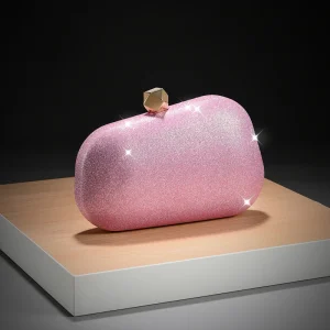Creative Bright PU Shaped Sequin Evening Wedding Clutch Bag