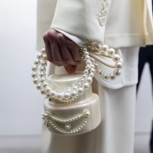 Cute Embellished Pearl Wedding Party Luxury shoulder Acrylic Cake Bag