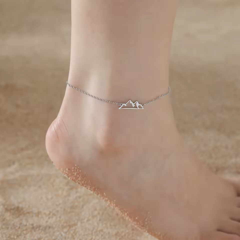 Cute Mountain Anklets Stainless Steel Foot Bracelet