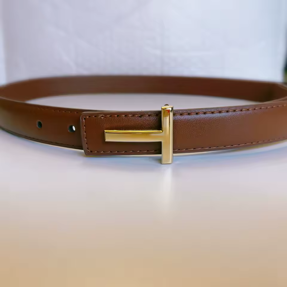 Double-Sided Use Fashion Pop Letter T Belt Jeans Dress Accessories High Quality Belt