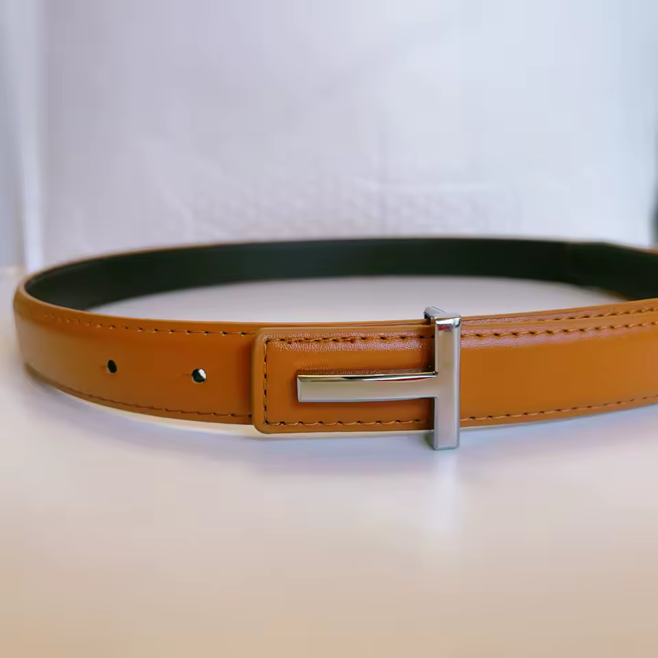 Double-Sided Use Pop Letter T Belt Jeans High Quality Belt