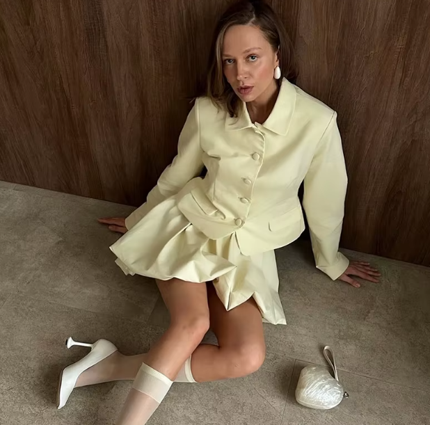 Elegant Bud Full Sleeve Single Breasted Jacket High Waist Mini Skirt Set - Image 8