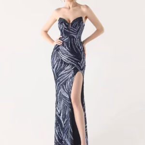 Elegant Luxury Rhinestone Backless Sequin Evening Party Long Maxi Dresses
