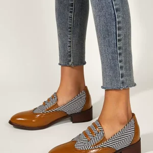 Elegant Round Toe Polyurethane Daily Casual Puppy Heel