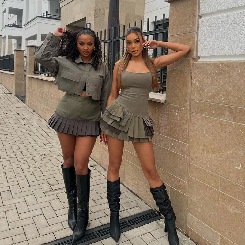 Elegant Ruffles Hem Sling Backless Slimming High Street Bodycon Mini Dress - Image 6