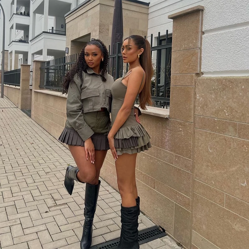 Elegant Ruffles Hem Sling Backless Slimming High Street Bodycon Mini Dress - Image 5