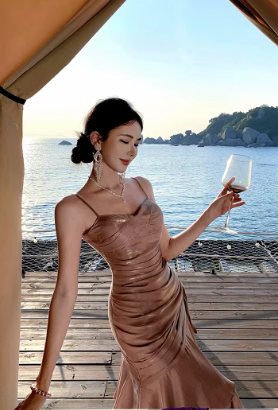 Elegant Ruffles Spaghetti Strap Graduation Birthday Evening Party Maxi Dress - Image 19