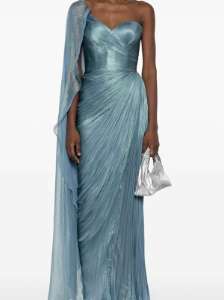 Elegant Sleeveless Chiffon Off The Shoulder Sweetheart Shiny Evening Maxi Dress