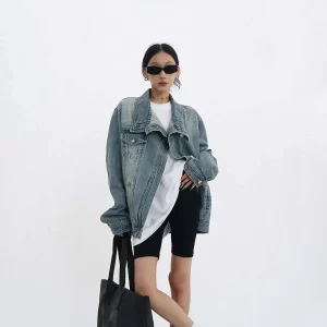 Elegant Turtleneck Single Breasted Full Sleeve Patchwork Jacket