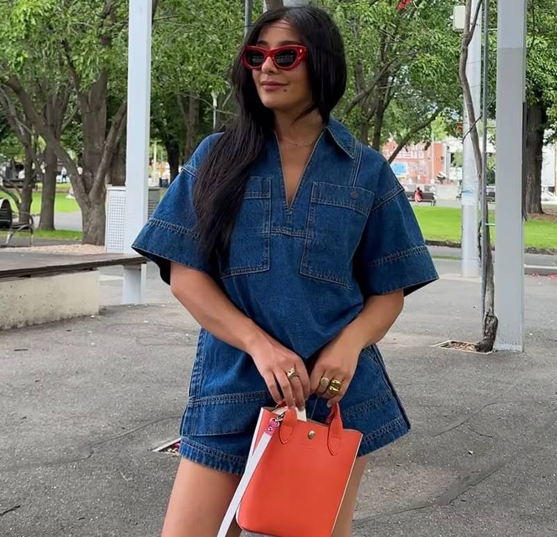 Elegant V-neck Patchwork Half Sleeve Split Shirt Mini Tops And Skirt 2 Piece Set - Image 6