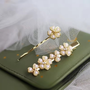 Elegant Vintage Pearl Flowers Hairpins Hair Clips Pins Barrettes Hairgrips