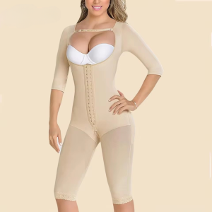 Full Body Seamless Corset Tummy Control Girdles with Hooks Open Bust Bodysuit Push Up