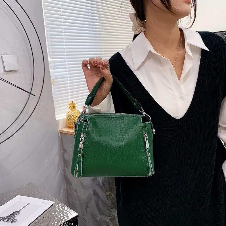 Genuine Leather Cowhide Shoulder Luxury Messenger Tote bag - Image 4