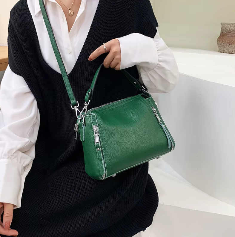 Genuine Leather Cowhide Shoulder Luxury Messenger Tote bag - Image 3