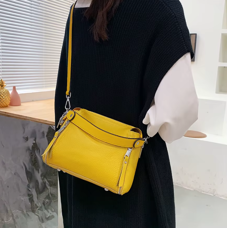 Genuine Leather Cowhide Shoulder Luxury Messenger Tote bag - Image 6