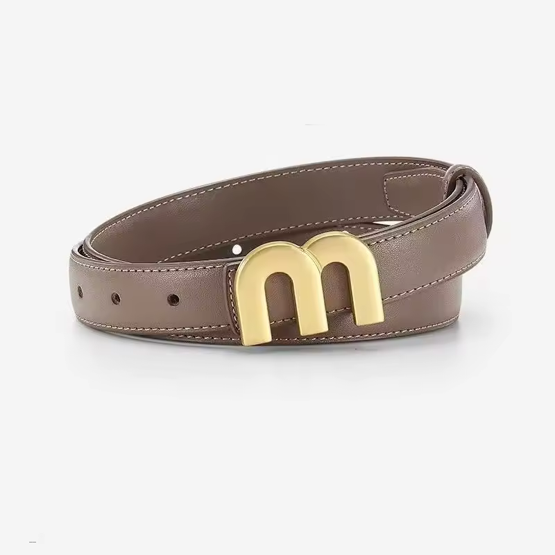 Genuine Leather High Quality Gold Buckle Matching Dress Jeans Belts