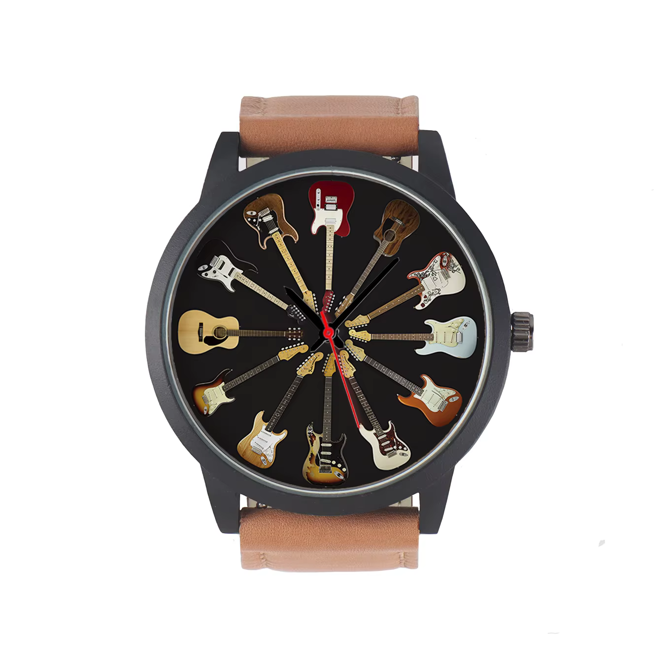 Guitar Chronograph Wrist Original Musical Instrument Hand Clock Unique Watch - Image 4