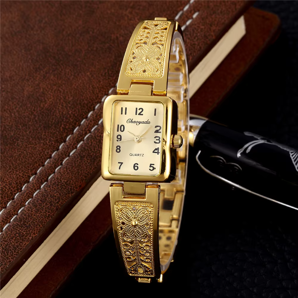 Elegant Luxury Gold Stainless Steel Bracelet Watch