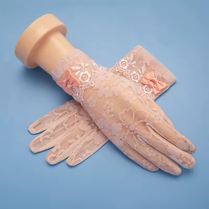 Lace Thin Electric Car Driving Anti-skid Breathable Gloves
