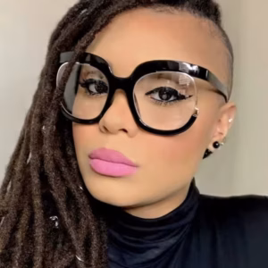 Trendy Large Glasses Spectacle Frame Round Eyeglasses