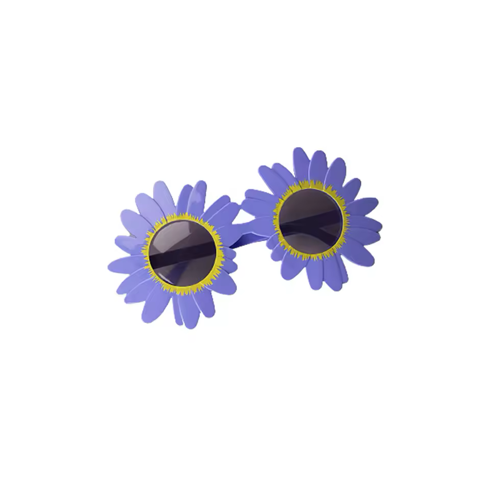 Little Daisy Shape Funny Party Decorative Eyeglasses Plastic Gathering Picnic Sunflower Sunglasses - Image 6