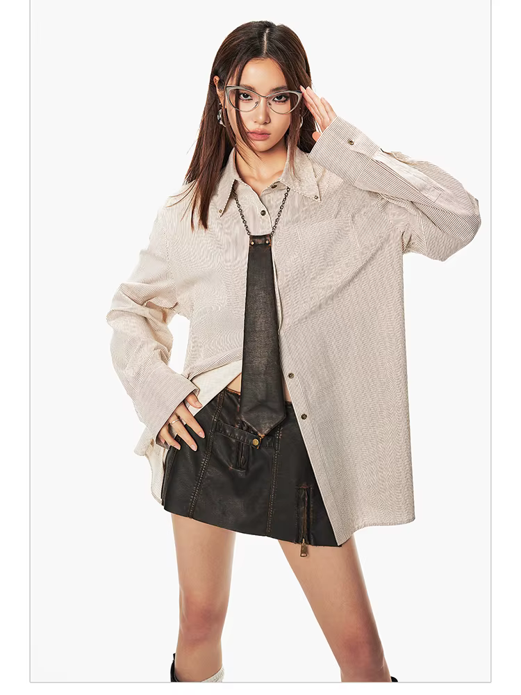 Luxury Cool Distressed Brown Pu Leather Shorts Low Waist Short Mini Skirt