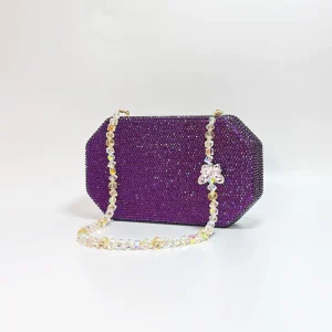 Luxury Crystal Chain Rhinestone Butterfly Chain Wedding Party Christmas Clutch Evening Bag Handbag