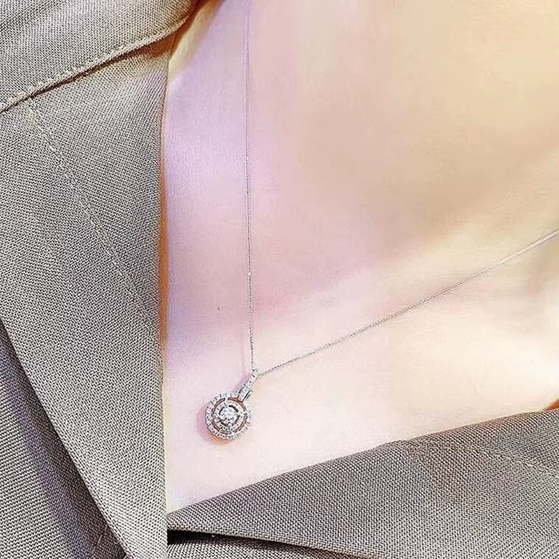 Luxury Cubic Zircon Round Shaped Versatile Necklace