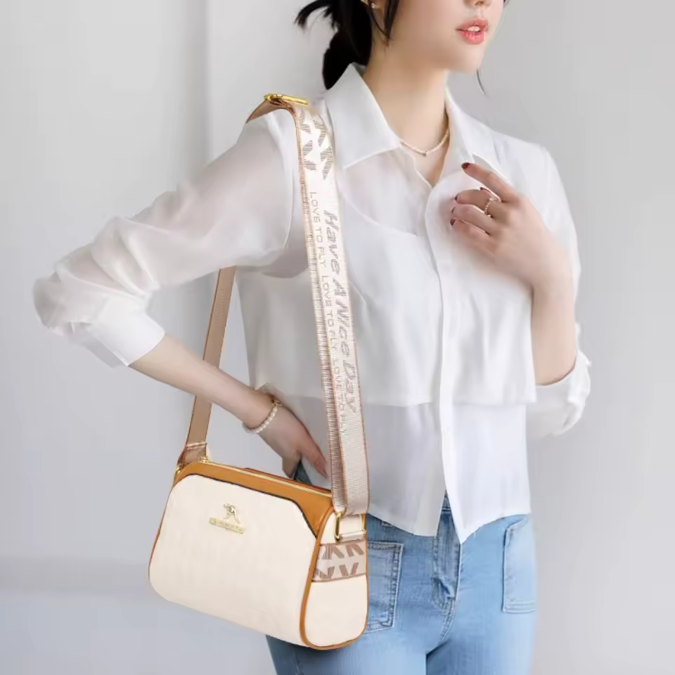 Luxury Designer Soft Pu Leather 3 Layers Sac Shoulder Purses Handbag