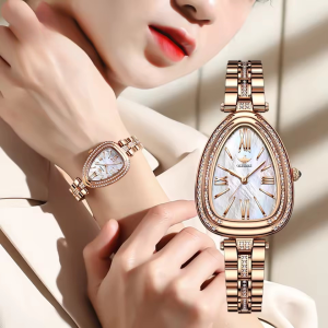 Luxury Diamond Sapphire Mirror Watperoof Original Elegant Dress Wrist Watch