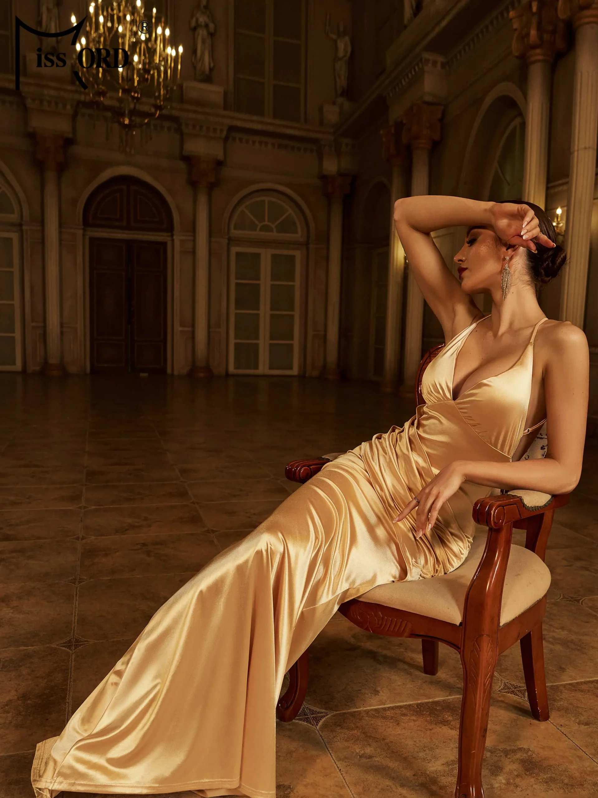 Luxury High Quality Spaghetti Backless Mermaid Evening Birthday Party Gown - Image 2