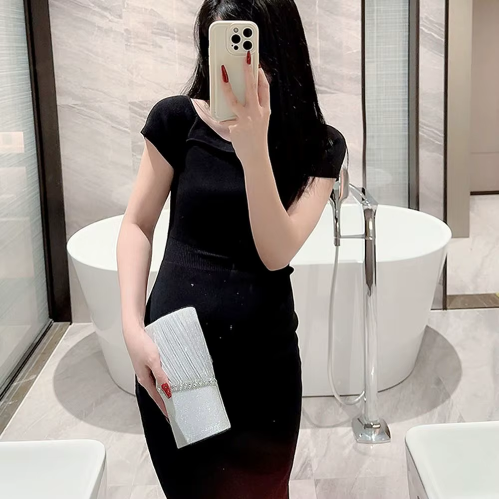 Luxury Sequins Glitter Banquet Wedding Party Chain Shoulder Dinner Clutches Bag