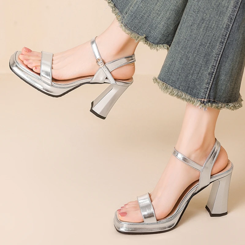 Luxury Shallow Gladiator Front And Rear Strap Sandals - Image 6