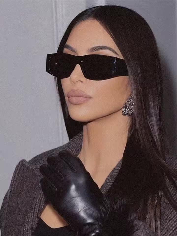 Luxury Vintage Acrylic Square Small Rectangle Sun Glasses