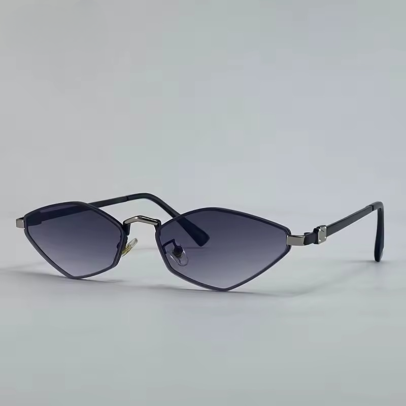 Vintage Shades Small Frame Punk Cat Eye Eyewear Sunglasses - Image 3